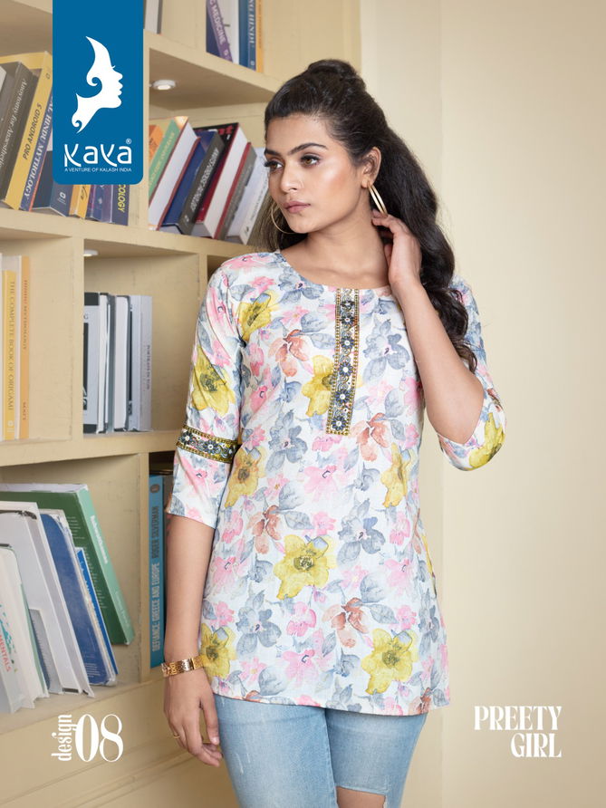 Preety Girl By Kaya Printed Short Top Catalog